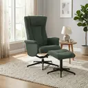 Armchair & Footstool Apero Recliner Moss Green image 5