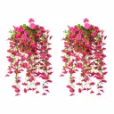 Yuejia Lot de 4 bouquets suspendus de fleurs artificielles en soie liseron rose - 75 cm image 0