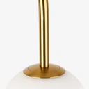 Homary 1500mm Modern Arc Floor Lamp with Shelf in Gold with Glass Shade & Marble Base image 5