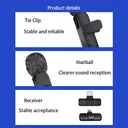 Verbex K9-Black Single Microphone, Wireless Mini Microphone for Live Streaming, Recording, and Interviews, Compatible with iOS Interface image 2