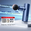 Sunluxy CM20C Electric Handheld Massager Gun – 76W Power, 9-Hour Battery Life, 5 Speed Levels & 4 Massage Heads, Compact Deep Tissue Percussion Massager image 1