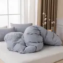 Housse de couette MENDALE - Ensemble de literie de qualité supérieure - Housse de couette 240*220 cm avec taie d'oreiller 80*80 cm - Microfibre douce brossée - Gris foncé et gris clair image 3