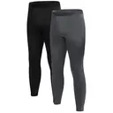 BAMBOO COOL Men's Thermal Underwear Long Johns Bottom with Soft Wool Lining, Soft Warm Base Layer Pants for Cold Weather L (2Pack) image 0