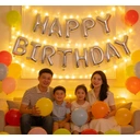 Unique Party Birthday Balloon Banner Kit, Silver image 1