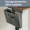 Ochama x SONGMICS Height Adjustable Desk, Electric Standing Desk, 120 x 60 cm, 4 Memory Heights, for Home Office, Rustic Brown image 6