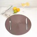 PP Round Placemat
BL Dark Brown，Round Braided Placemats 36.5cm Round Table Mats for Dining Tables, Natural pp Woven Heat Resistant Placemats, Set of 6 image 2