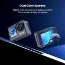 SJCAM SJ4000 Caméra d'action double écran 4K - Écran LCD 2,0 pouces et écran selfie 1,3 pouce - Grand angle 170° - Stabilisation EIS - Étanche 30 m - 80 min d'enregistrement - Photo 16 MP - 5,9 x 4,2 x 3 cm image 2