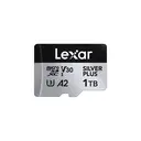 Lexar Silver Plus microSD Card 1TB, Up to 205 MB/s Read, 150 MB/s Write, with SD Adapter, UHS-I, A2, U3, V30, Class 10, 4K UHD microSDXC image 0