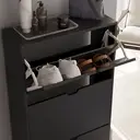 Vida Designs Shoe Cabinet 3 Doors Black image 4