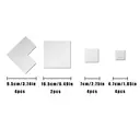 WhereHike Lot de 16 stickers miroir losanges emboîtables en PVC argent - 1,7-9,5 cm image 3