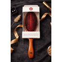Noix de Coco South Korean Medium Mixed Boar Bristle Hair Brush Cushion Paddle Beechwood Handle Anti Frizz Detangling Smoothing Scalp Massage Brush for Medium Hair Women Men Natural Shine image 2
