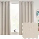 Furn Eyelet Curtains Dawn Blackout Linen W:229xL:229cm image 1