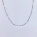 14-Inch Women's Rhodium Plated Choker Necklace, Dainty Beaded Chain image 7