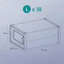 Plastic Shoe Box, Pack of 18, 35.0 x 25.2 x 19.0cm, Transparent and White image 4