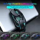 Rexsun Wired Gaming Mouse – 6D Buttons, 4-Color Breathing LED, Adjustable DPI 1200–3600, Ergonomic Design, USB Connection, Compatible with Windows & Mac, Black, G560 image 4