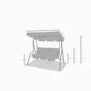 Garden furniture steel swing chair with canopy&seat cushion image 6