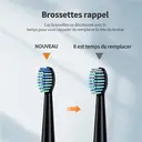 Sunluxy T5 Brosse à dents sonique électrique rechargeable avec 8 têtes de brosse et minuteur intelligent - Noir image 3