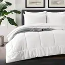 Meeallhome  Box Stitched Bed Comforter  135*200cm White image 3
