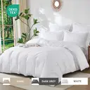 LeBonsoir White Bedding Duvet Cover Set，200x200cm/50x75cmx2 Breathable Durable Soft Comfy， with Zip， 3 Pieces， Includes 1 Duvet Cover & 2 Pillowcases，NO Comforter image 0