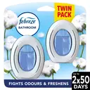 Febreze Bathroom Air Freshener, Cotton Fresh, 2 per Pack image 1
