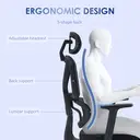 Vinsetto Ergonomic Office Chair, Mesh Swivel Desk Chair with Lumbar Support, Padded Seat, Adjustable Height and Headrest for Home Office, Black image 4