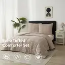 Meeallhome  Comforter Set  Tufted Comforter Set 200*200cm/50*75cm*2    khaki image 0