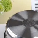 Stainless Steel Hot Pot with Glass Lid - 32cm image 3