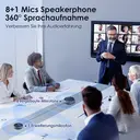 EMEET Bluetooth Conference Speaker Daisy Chain Set with 8 Microphones, 360° Voice Pickup, and AI Noise Reduction image 1
