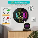 HATITANG PH-10 10" Digital Wall Clock Black image 1