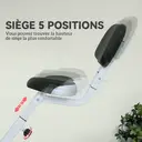 HOMCOM Vélo d'Appartement Magnétique Pliable - Collaboration Aosom.fr x FFHandball - Vélo de Fitness en X Silencieux pour Sport Maison et Cardio-training - Écran LCD & Capteur Pouls, Rose image 8