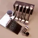 MAANGE Lot de 20 pinceaux à maquillage en aluminium de qualité professionnelle avec boîte de rangement image 2