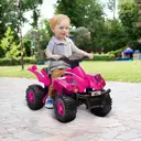 AIYAPLAY 6V Electric Quad Bike for Kids, Kids Electric Car Ride on ATV with Music, Forward Function, for Ages 2-6 Years Pink image 4