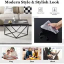 CLIPOP Wooden Coffee Table for Living Room, Centre Table with Metal Frame for Home Office Furniture Modern Black image 7