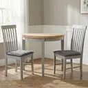 Dining & Console Table Altona Round/Half Moon Extendable Grey/Oak D:90cm image 8