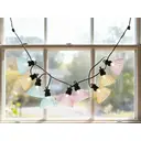 Round Rubber LED String Lights with E27 Base | 10×Warm White Special-Shaped Bulbs
  (50cm Spacing), 50cm Lead Wire, Acrylic Shade (Ø8.5×5.5cm) | With 3AA Waterproof Timer Battery Box, Battery Not Included image 2