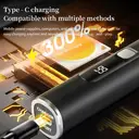 Sparoma 3-in-1 Ear and Nose Hair Trimmer – LED Display | 8500 RPM High-Speed Motor | IPX7 Waterproof | Type-C Rechargeable, Includes Extra Sideburn Trimmer and Eyebrow Trimmer Tips, TC-021 (Black) image 6