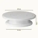 Essentials by Premier White Turntable Stand, Modern Turntable Stand, Desserts and Cake Stand, Stylish Revolving Cake Turntable image 8