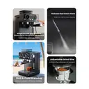 HiBREW H20 All-in-One Coffee Machine with Built-in Grinder, Dual Hot & Cold Extraction, 20-Bar Pressure, 20-Level Grind Adjustment, Steam Wand for Latte, 1.8L Water Tank, Smart Touch Control image 2