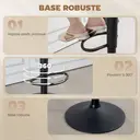 HOMCOM Lot de 2 tabourets de bar Vintage capitonné - pivotant, réglable - repose-pied - revêtement synthétique crème effet vieilli image 4