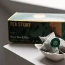 Tea Story Rose Black Tea [Evening Relax] ECOCERT Organic Loose Leaf, Floral Aroma 24 Tea Bags ×3g image 2