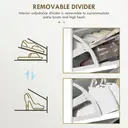 HOMCOM Narrow Shoe Cabinet with 4 Flip Drawers, Slim Shoe Storage Cabinet with Adjustable Shelves, Hairpin Legs and 4 Vents for 16 Pairs of Shoes for Entryway, White image 5