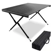NEOLYMP Campingtisch klappbar und höhenverstellbar aus Aluminium mit Tragetasche SCHWARZ | Campinggeräte