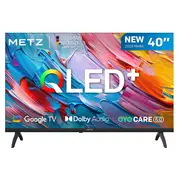 METZ 102 cm 2025 QLED Smart-tv HD Google TV, 40MQF7000Z, 93% DCI-P3 breed kleurengamma, HDR10 & HLG, nieuwste Google TV-besturingssysteem, oogbescherming (laag blauw licht), Dolby Audio