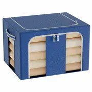 SNSP Antibakterielle große Stoff-Aufbewahrungsbox für Bettdecken, Sortierbox aus Oxford-Gewebe, faltbare Aufbewahrungsbox, 66 L x 3 Stück | Heimaufbewahrung