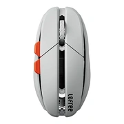 lofree Hypace souris Bluetooth, cadre en alliage de magnésium + coque en PC, connexion triple mode (Bluetooth/2.4G/filaire), capteur laser PAW3950, gris clair, OE923