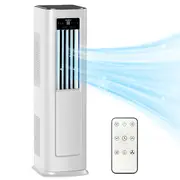 ELECCI 12000 BTU toren mobiele airconditioner, 4-in-1 zeer efficiënte koeling, energieklasse A, R290-koelmiddel, afstandsbediening met 24-uurs timer, raaminstallatiekit, geschikt voor thuiskantoor