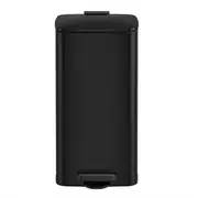 JOYFURNOS Pedal Trash Can, Stainless Steel Kitchen Bin with Inner Bucket, Soft Close, for Home, Black