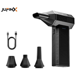 JUFINX X3 mini persluchtblazer - turboventilator 110000 tpm | 20 W snelladen, oplaadbare accu, 3 instelbare snelheden, 4 u accuduur, hogedrukluchtpistool voor autoreiniging, draadloze luchtblazer, toe