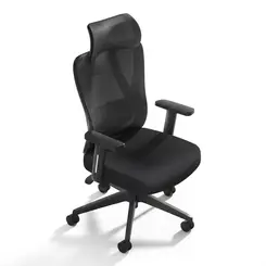JoySelect Z5 zachte ergonomische bureaustoel, mesh bureaustoel met hoge rugleuning met 4D verstelbare lendensteun, 2D brede hoofdsteun, 10,5 cm dik kussen, 140° kantelbare computerstoel met TUV niveau