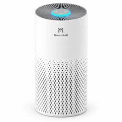 Homintell Luchtreiniger - CADR 150 m³/u, 3 snelheden, HEPA- en actieve koolfilters, 8-uurs timer, touchbediening, 7-kleuren atmosfeerverlichting, ideaal voor 18 m² kamers.